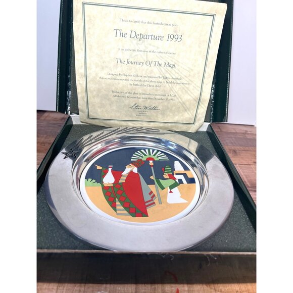 Wilton Armetale The Departure 1993 Limited  Journey Of The Magi Collectors Plate - Picture 3 of 6